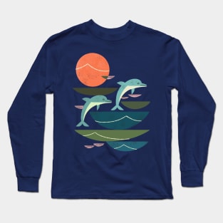 Sunset Dolphins Long Sleeve T-Shirt